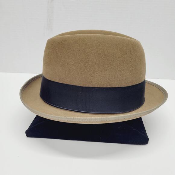 Vintage Champ Feel The Felt Fedora Brown Black KASMIR Finish 7-1\8 Airplane Pin - Picture 5 of 10